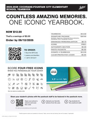 Elementary yearbook ordering